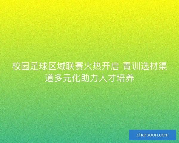 校园足球区域联赛火热开启 青训选材渠道多元化助力人才培养